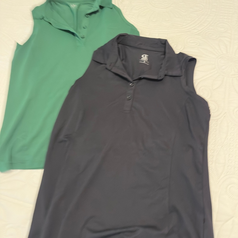 Women's Golf Tank Tops - Black and Green